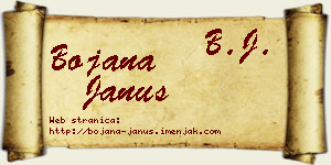 Bojana Janus vizit kartica